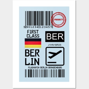 Berlin Germany travel ticket Posters and Art